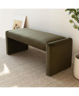 47" Velvet Benches Look, Velvet Waterfall Upholstered Bench