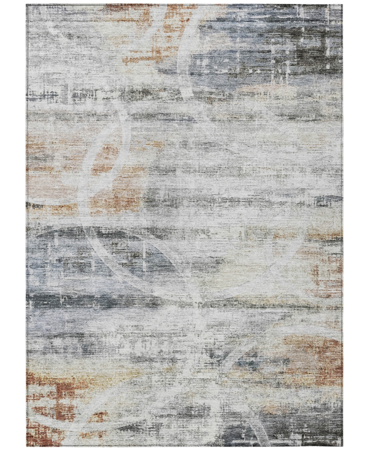 Addison Chantille Machine Washable Acn1178 8'x10' Area Rug In Silver