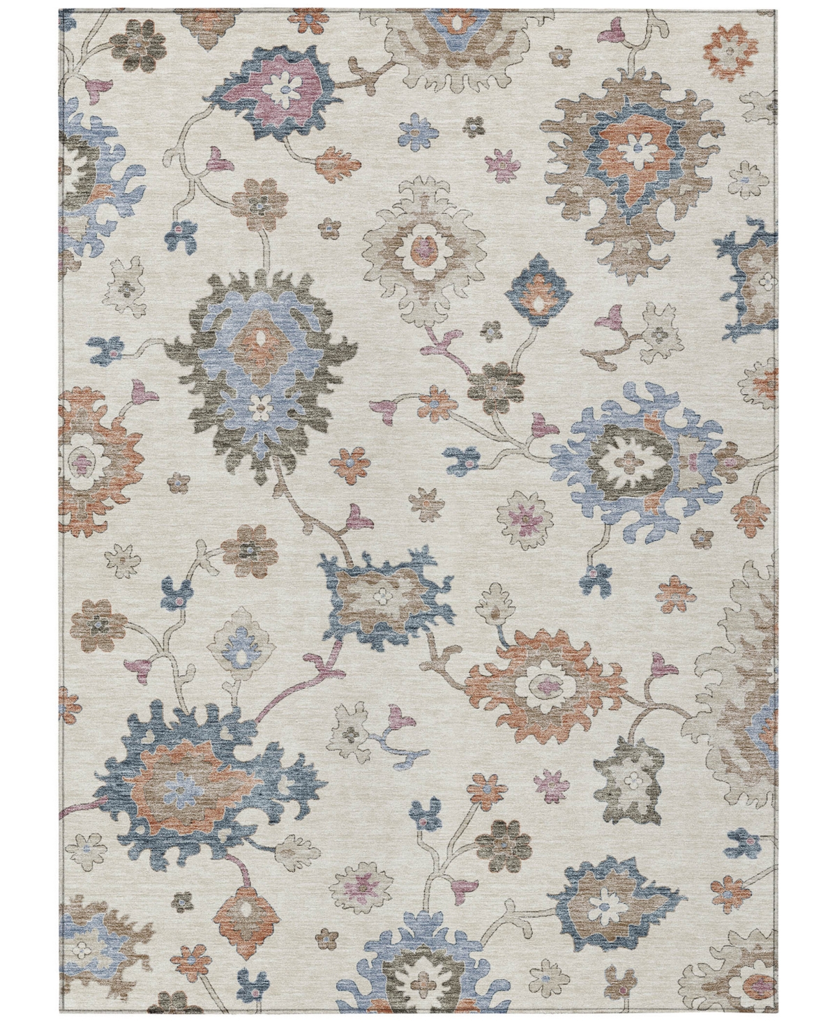 Addison Chantille Machine Washable Acn1218 5'x7'6" Area Rug In Ivory