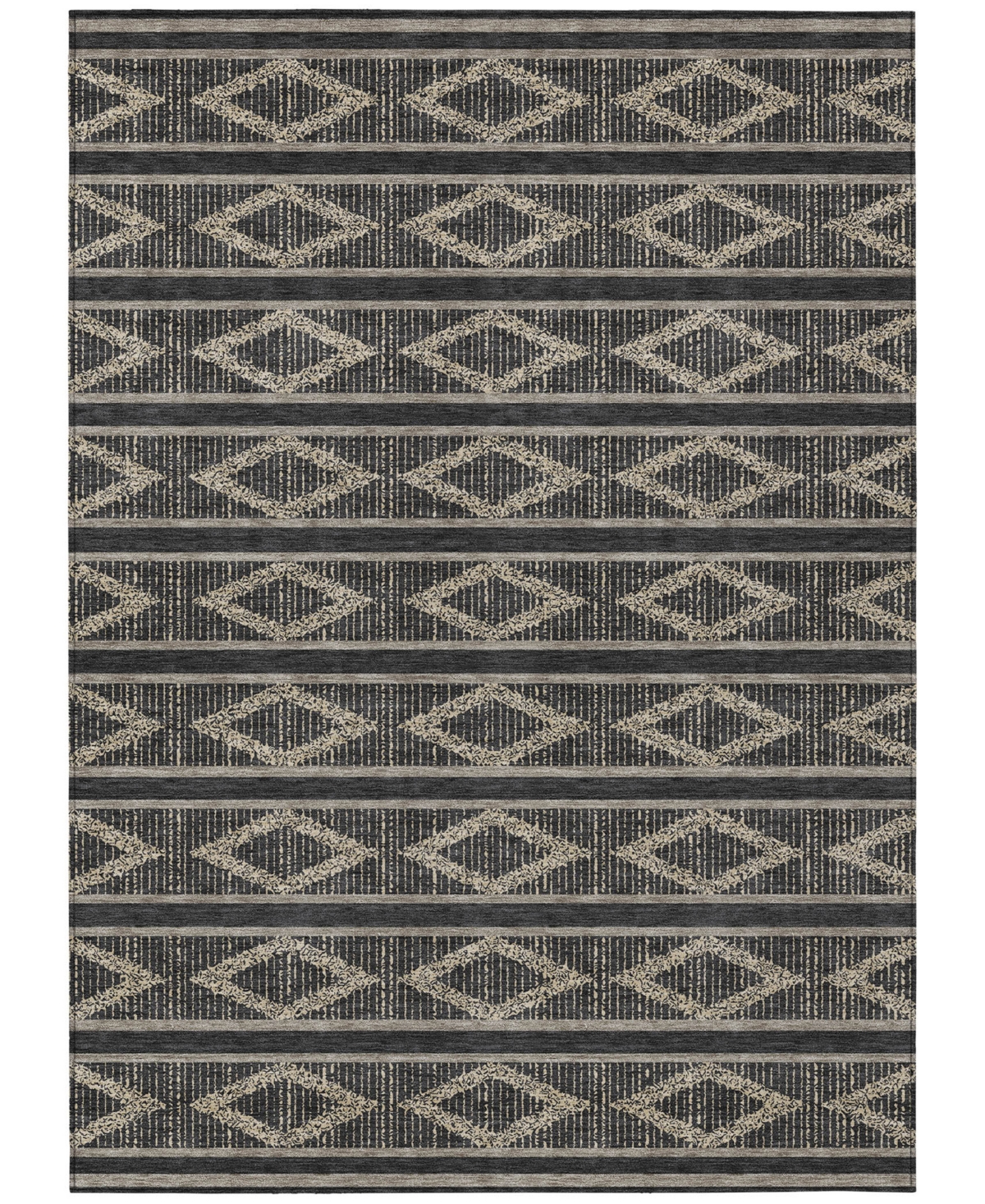 Addison Chantille Mahine Washable Acn1029 2'6"x3'10" Area Rug In Black