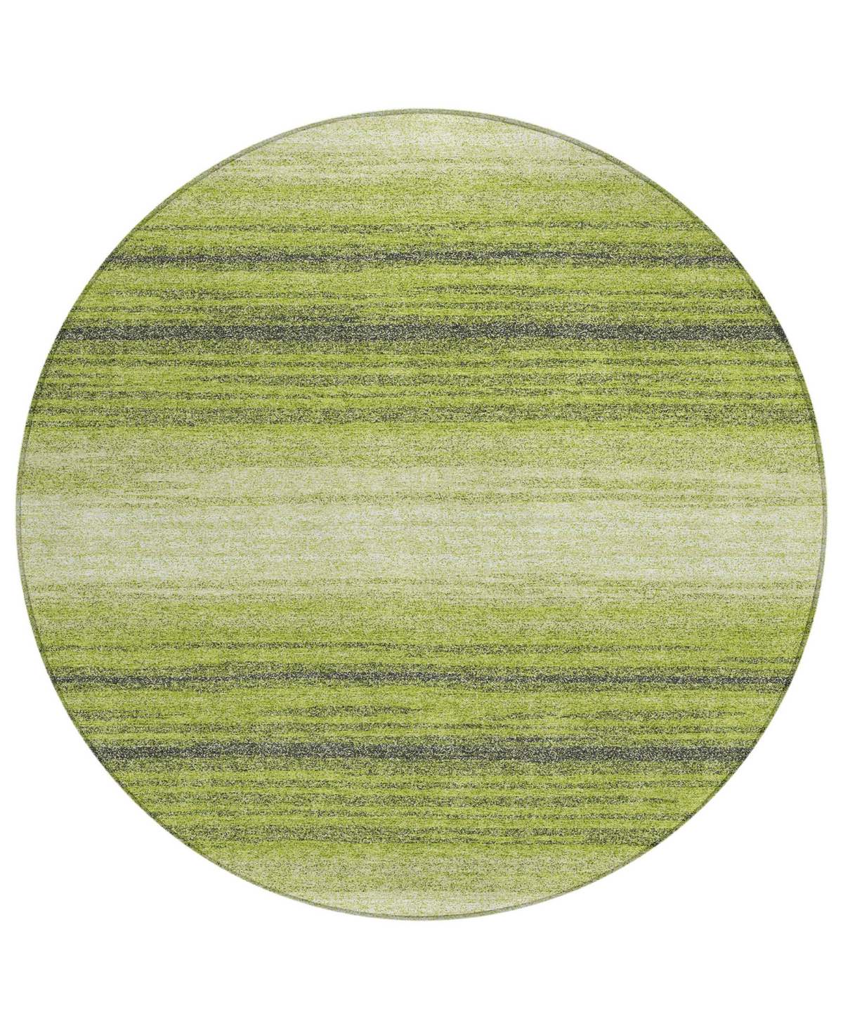 Addison Chantille Mahine Washable Acn1033 8'x8' Round Area Rug In Lime