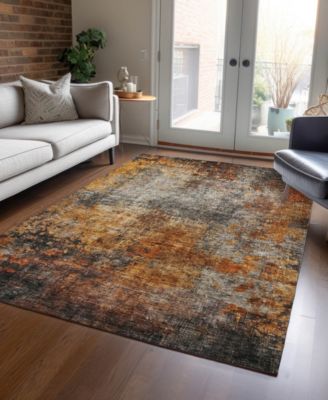 Addison Chantille Machine Washable Acn1210 Rug Collection In Paprika