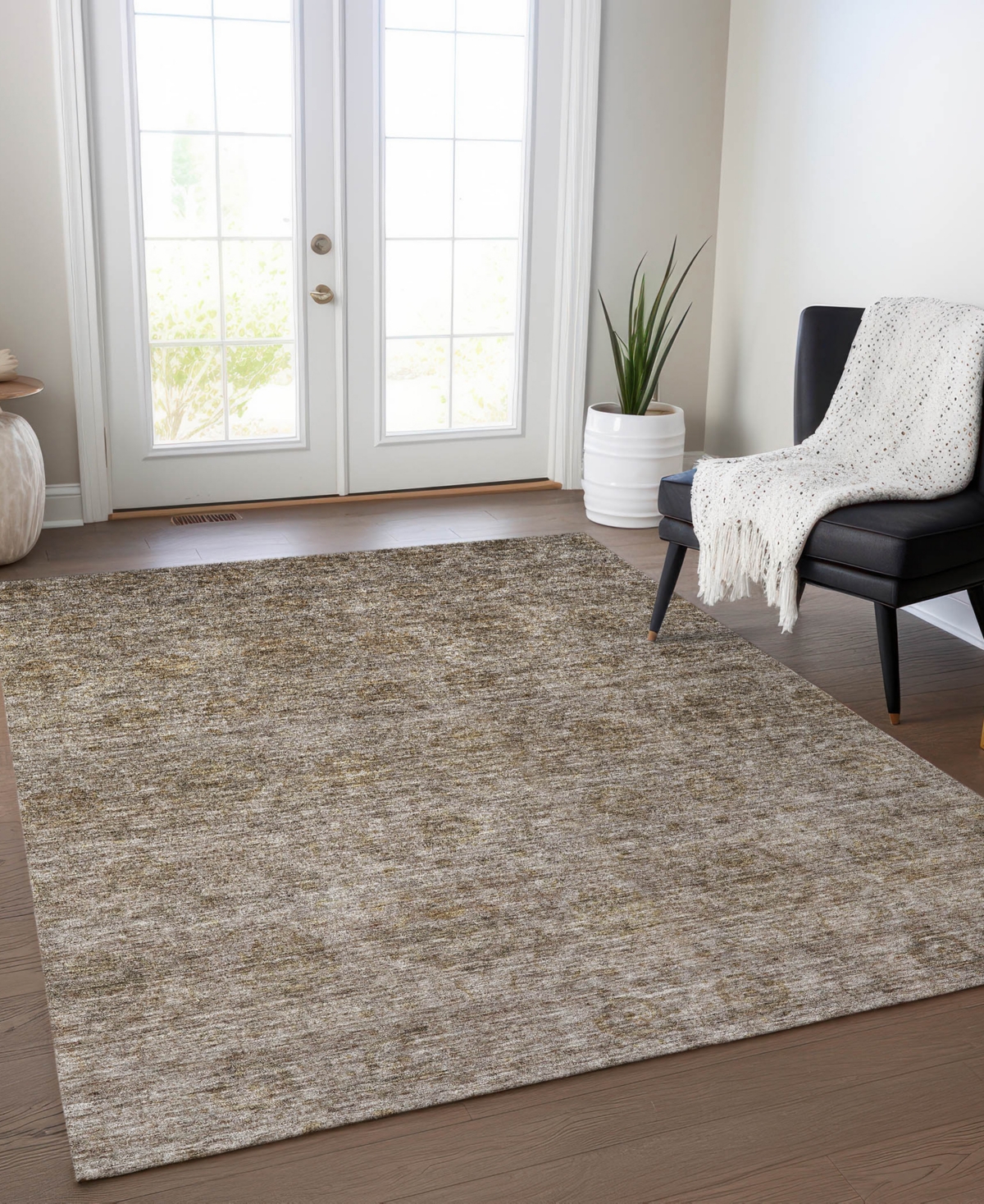 Addison Chantille Machine Washable Acn1170 9'x12' Area Rug In Brown