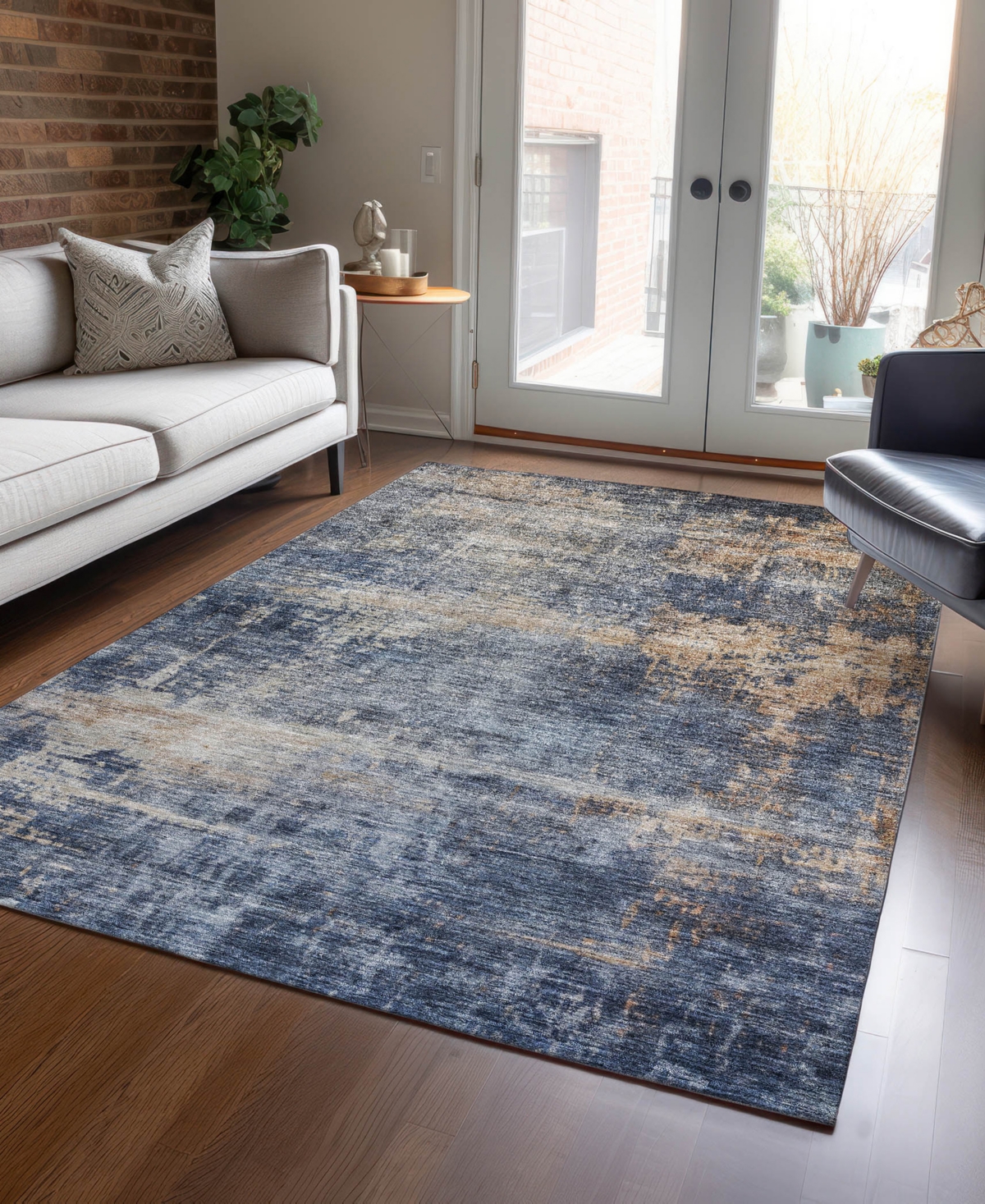 Shop Addison Chantille Machine Washable Acn1217 8'x10' Area Rug In Denim