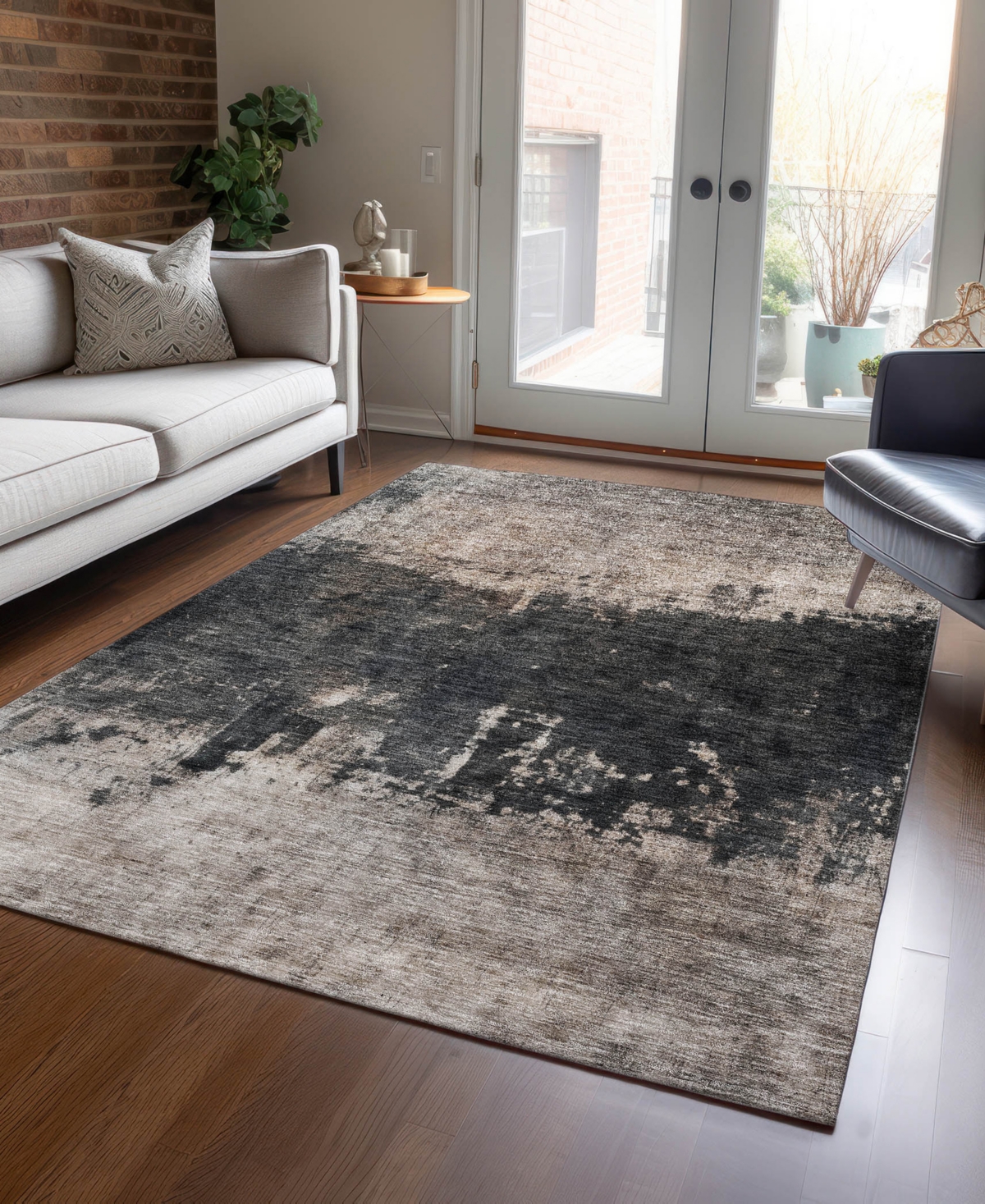 Addison Chantille Machine Washable Acn1215 8'x10' Area Rug In Taupe