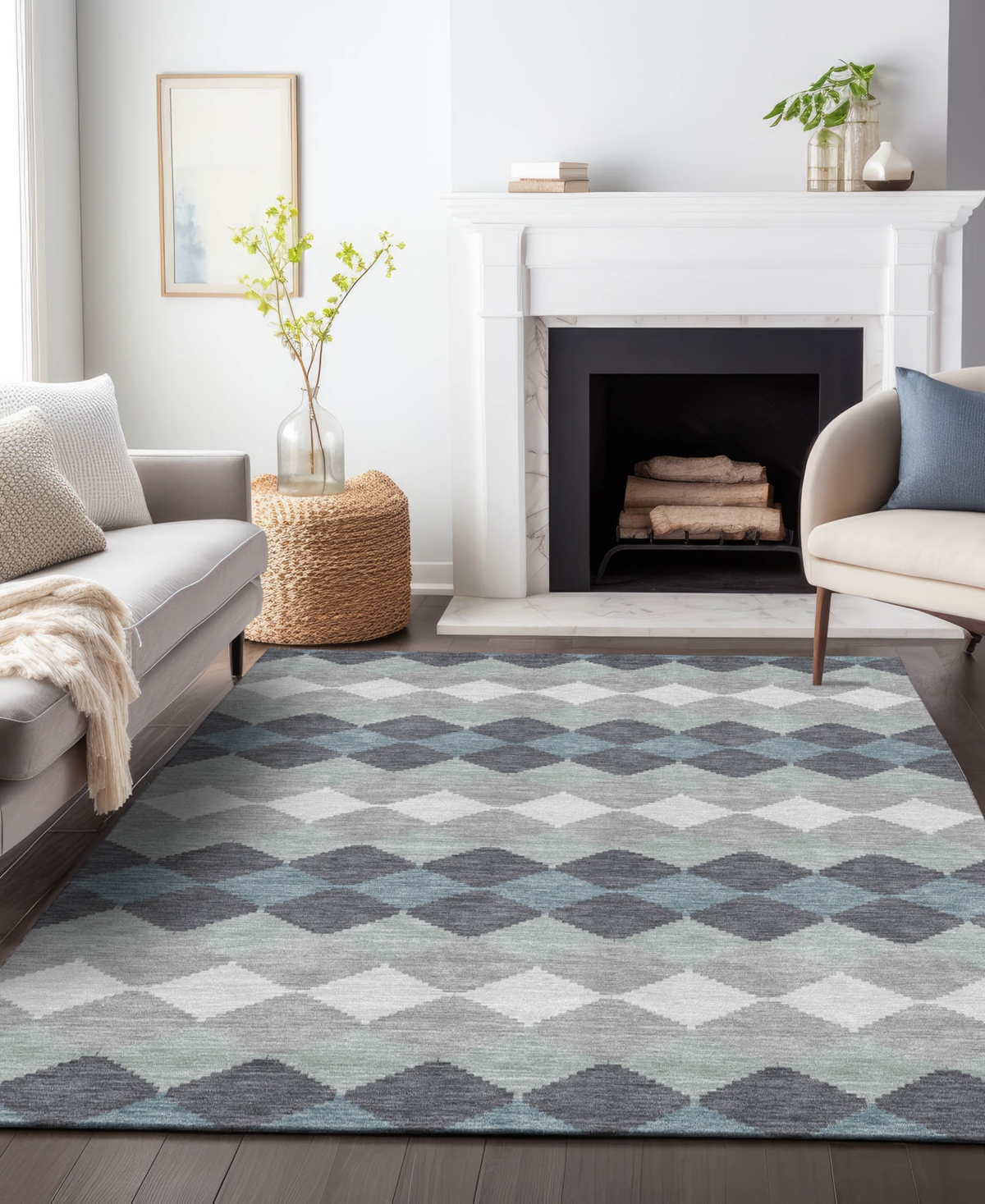 Addison Chantille Machine Washable Acn1007 5'x7'6" Area Rug In Gray