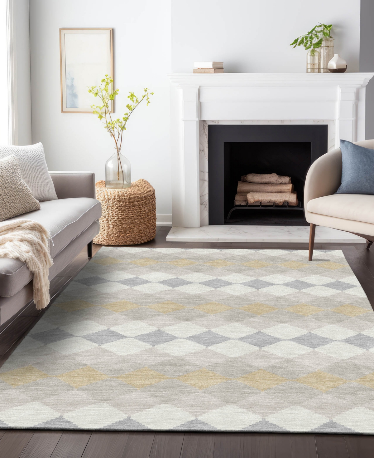 Addison Chantille Machine Washable Acn1007 5'x7'6" Area Rug In Ivory