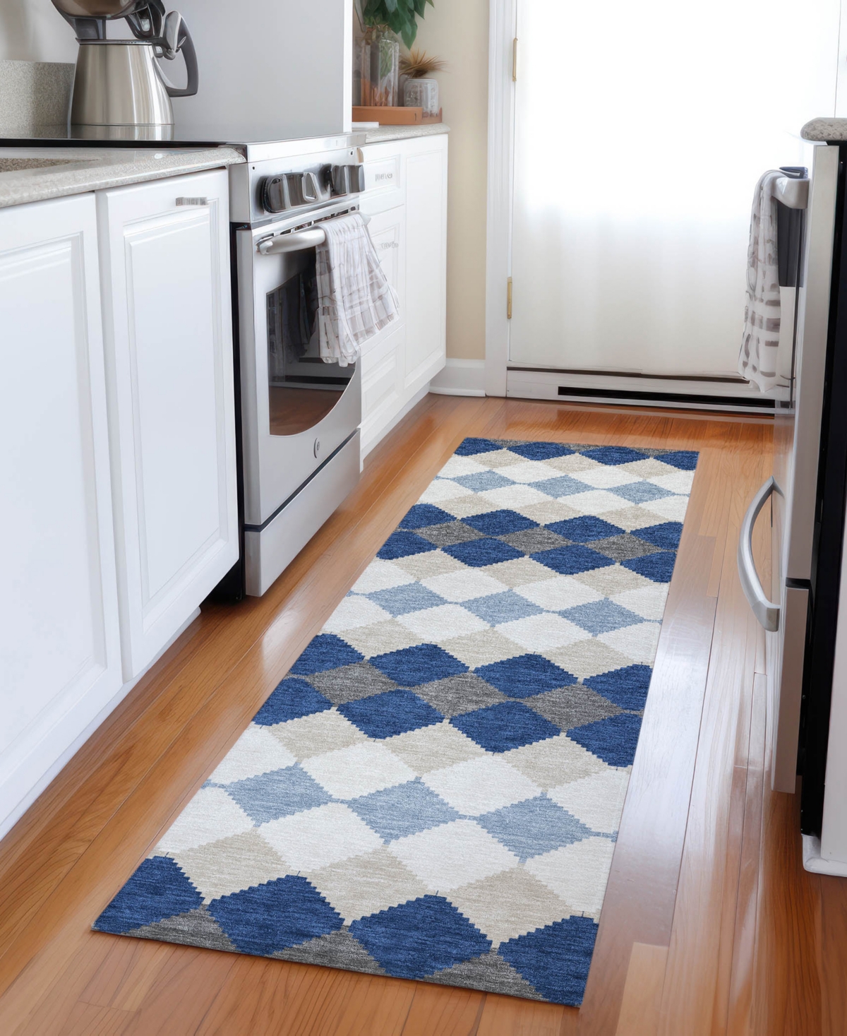 Addison Chantille Machine Washable Acn1007 2'3"x7'6" Runner Area Rug In Navy