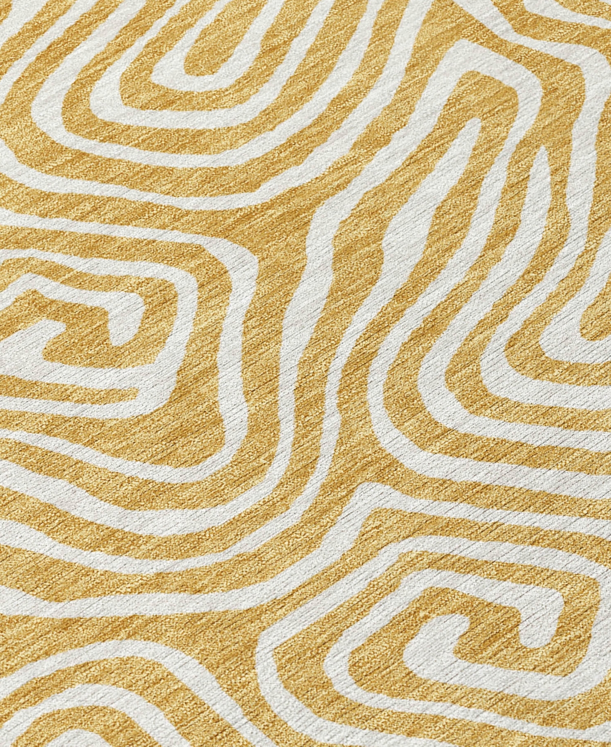 Shop Addison Chantille Machine Washable Acn1030 8'x8' Round Area Rug In Gold