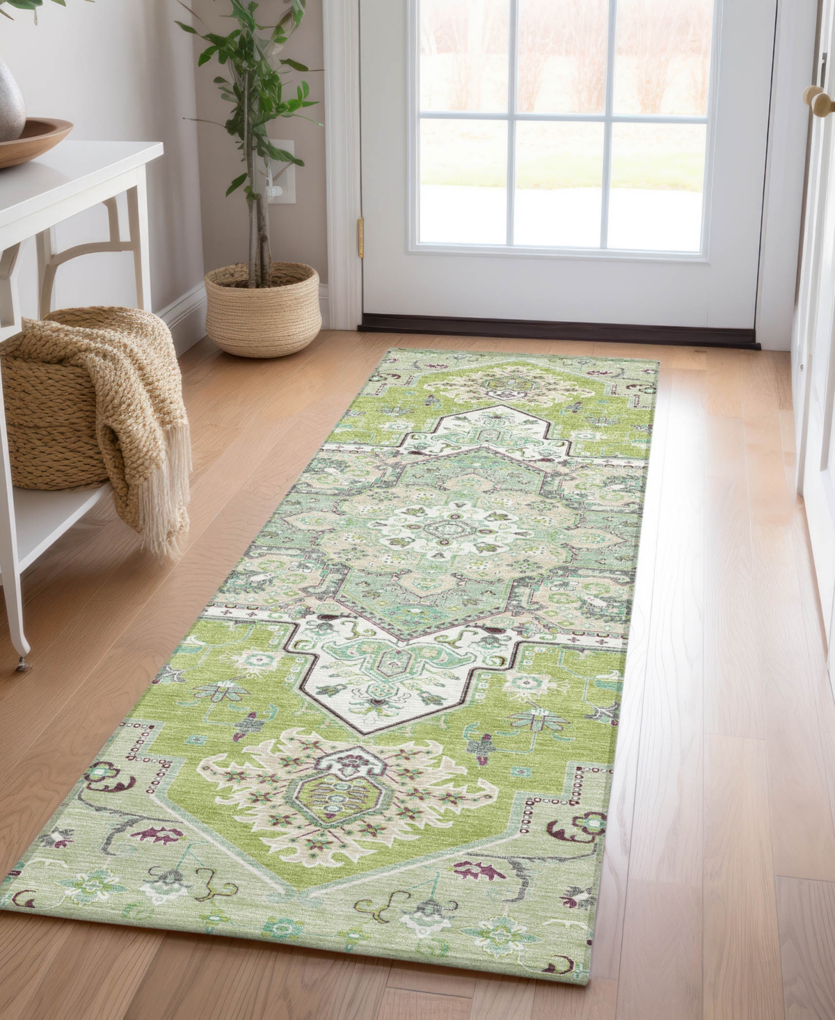 Addison Chantille Mahine Washable Acn1036 2'3"x7'6" Runner Area Rug In Green
