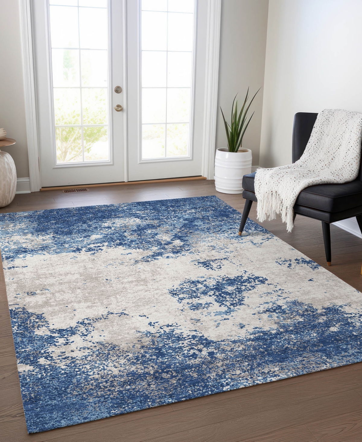 Addison Chantille Mahine Washable Acn1027 3'x5' Area Rug In Navy