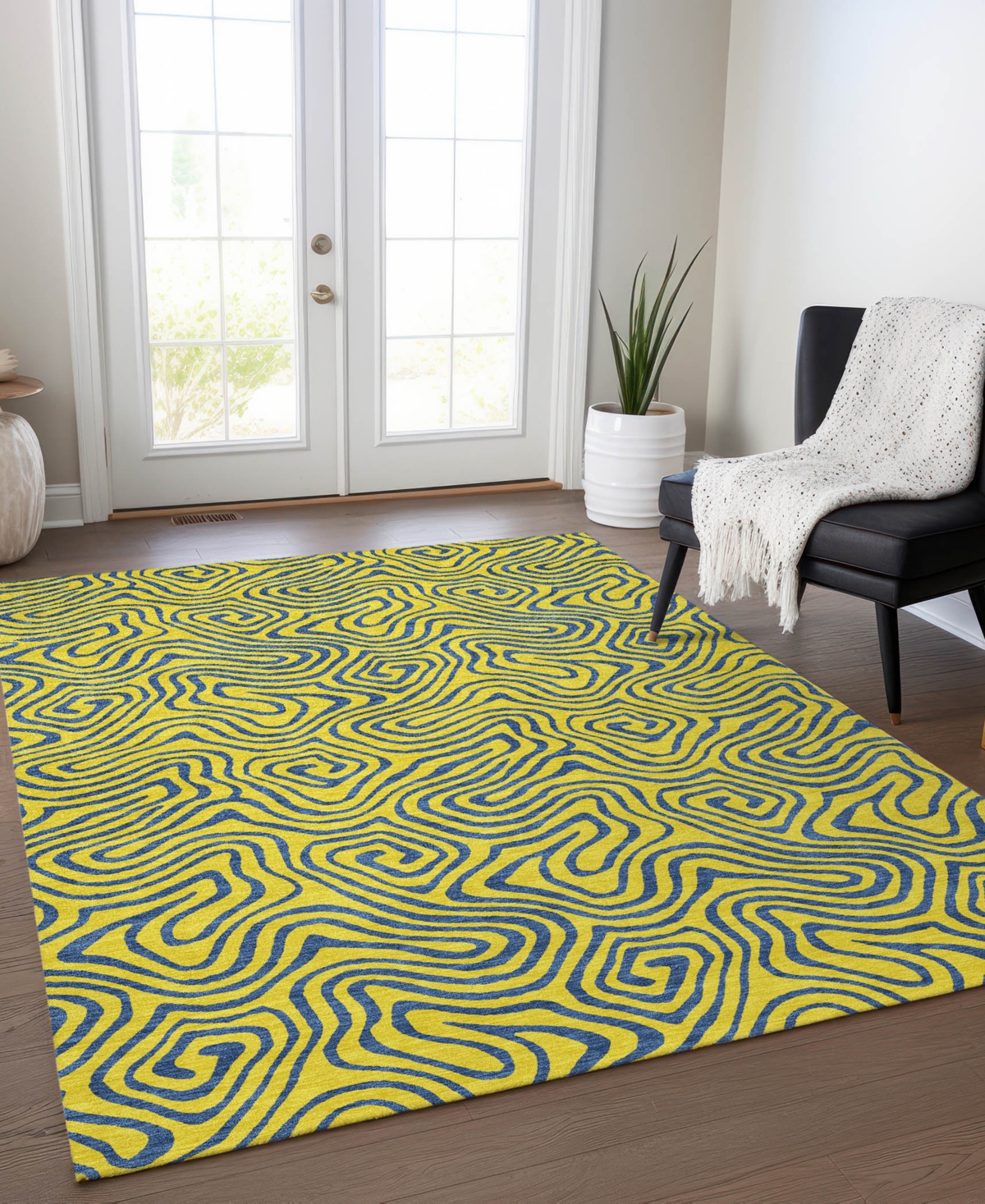 Addison Chantille Mahine Washable Acn1031 8'x10' Area Rug In Yellow