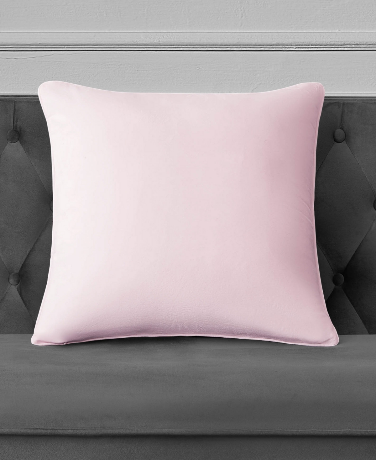 Juicy Couture Rhinestone Logo Decorative Pillow, 20" X 20" In Marshmallow Pink