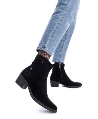 Women's Italian Western Suede Booties By