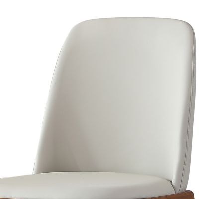 Streamdale Modern PU Leather Dining Chairs with Wooden Legs (Set of 2)