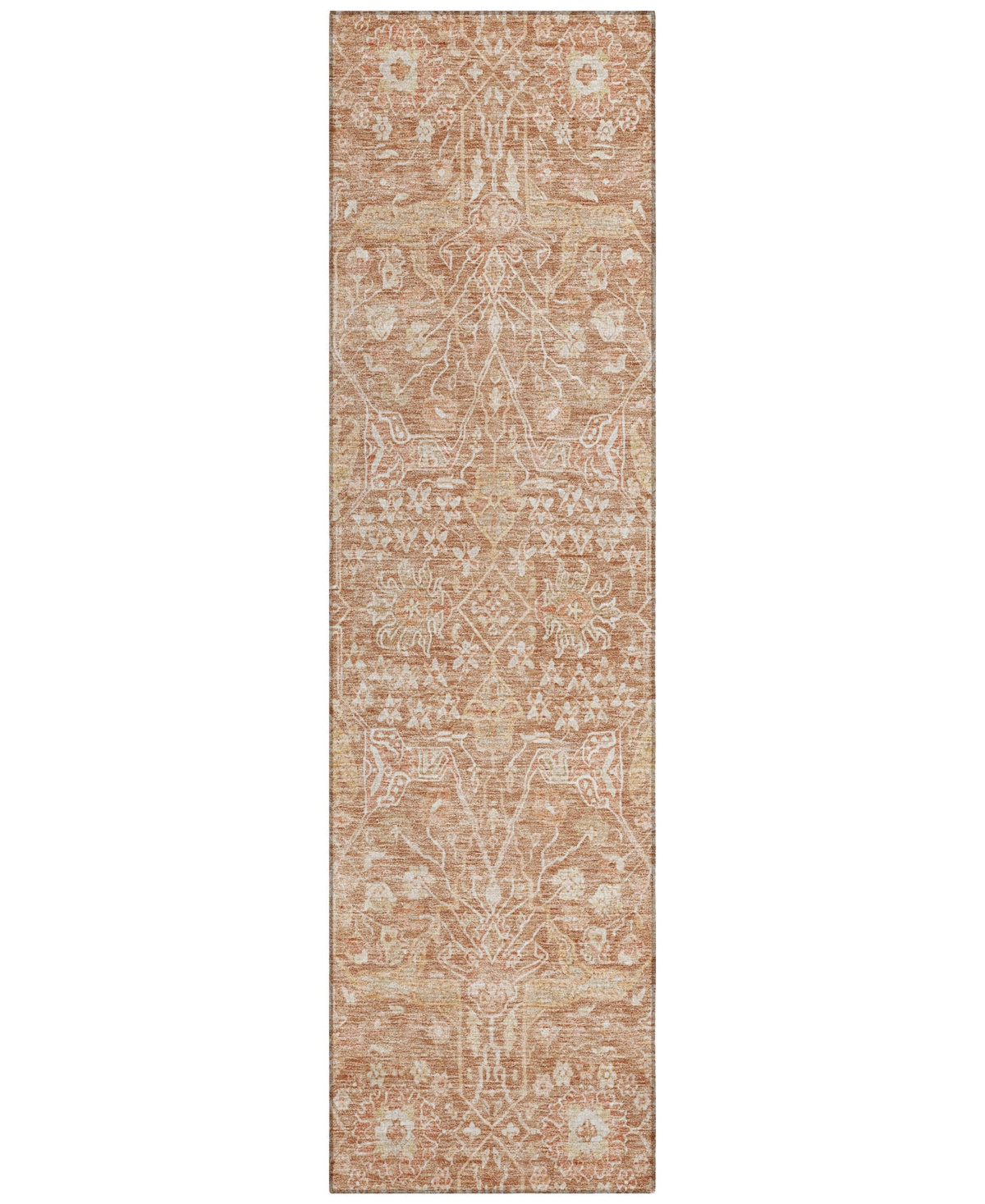 Addison Chantille Machine Washable Acn1133 2'3"x7'6" Runner Area Rug In Coral