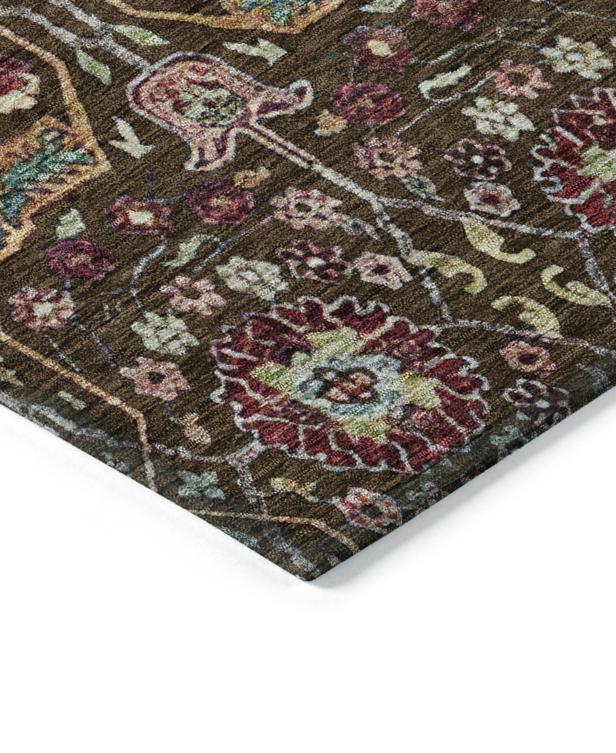 Addison Chantille Machine Washable Acn1132 2'3"x7'6" Runner Area Rug In Chocolate