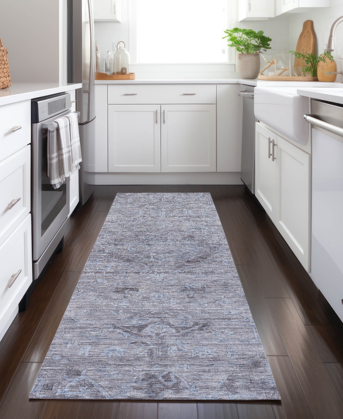 Addison Chantille Machine Washable Acn1111 2'3''x7'6'' Runner Area Rug In Blue