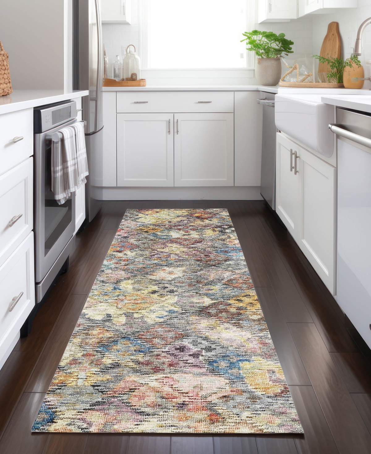 Addison Chantille Machine Washable Acn1109 2'3''x7'6'' Runner Area Rug In Gold