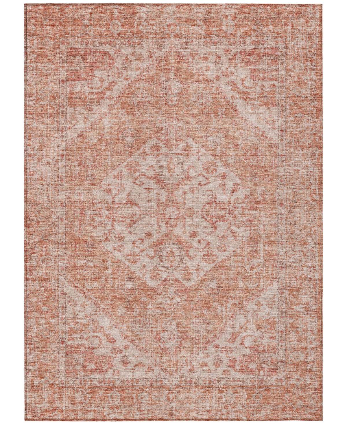 Addison Chantille Machine Washable Acn1104 5'x7'6" Area Rug In Coral