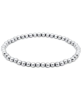 Giani Bernini - Polished Beaded Stretch Bracelet in 18k Gold over Sterling Silver