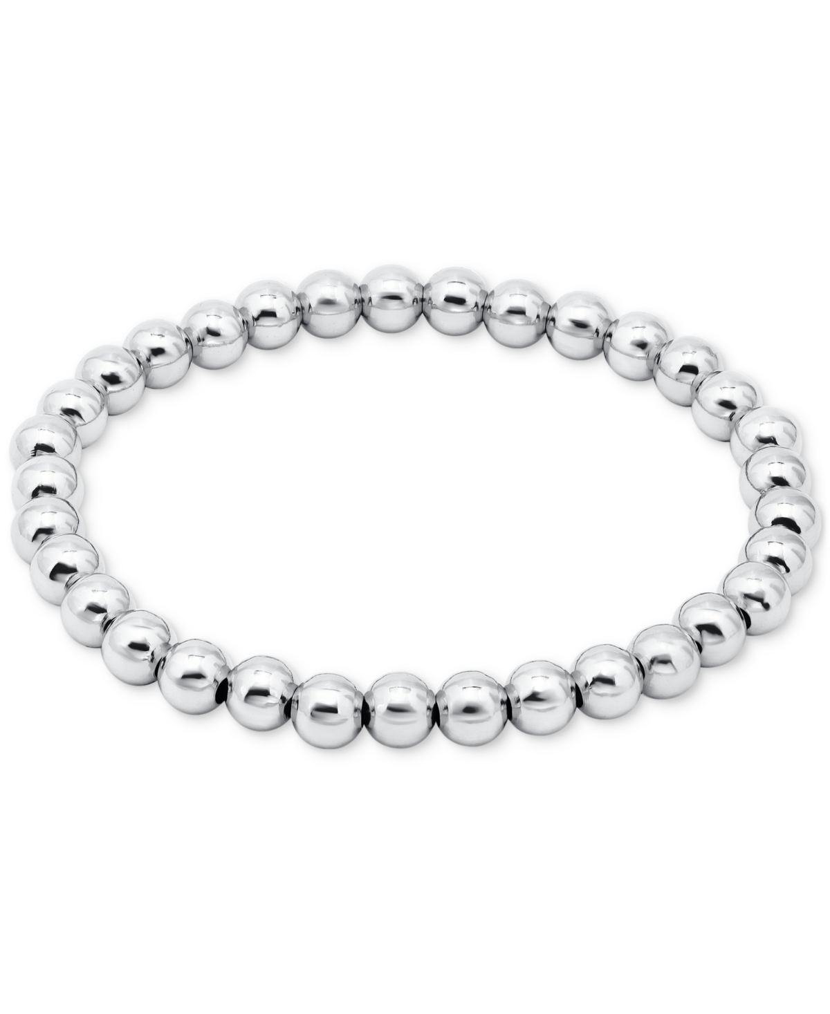 GIANI BERNINI POLISHED BEADED STRETCH BRACELET (6MM) IN 18K GOLD OVER STERLING SILVER, EXCLUSIVELY AT MACY'S 