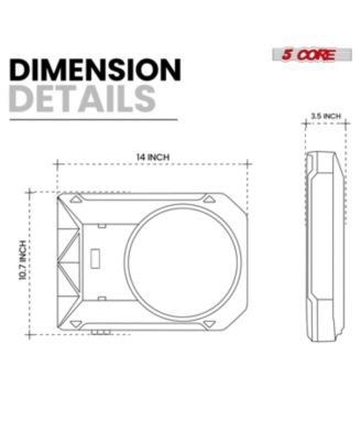 10 inch Slim Under Seat Car Audio Subwoofer 800W Active Powered Under-Seat Built in Amplifier Truck Sub Woofer in Enclosure Box + Wiring Kit & Remote Control BTUBE UNDR ST 150