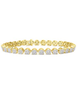 Macy's - Men's Diamond Flex Bracelet (5-1/2 ct. t.w.) in 10k Yellow Gold