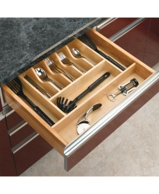 9 Cutlery Compartment Tray Cabinet Insert Tall, Maple, 4WCT-3
