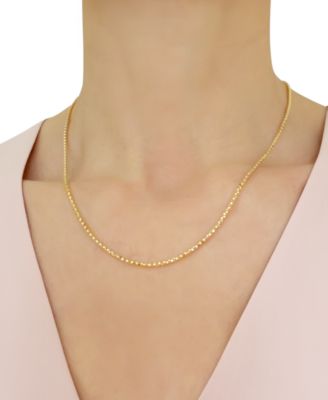 14k Gold Necklace, 18" Diamond-Cut Popcorn Chain (1-5/8mm)
