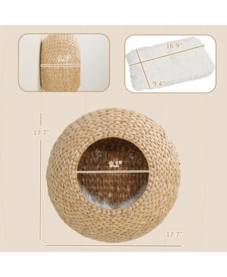 Wall Mounted Cat Condo with Washable Cushion,