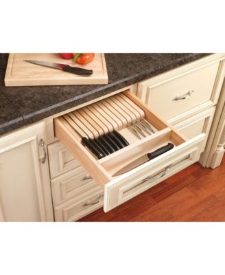 Trim to Fit Knife Block 19 Slot Drawer Organizer Insert, 4WKB-1
