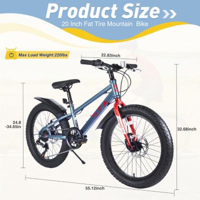 Streamdale 20" Kids' Fat Tire Mountain Bike (5+ Years)