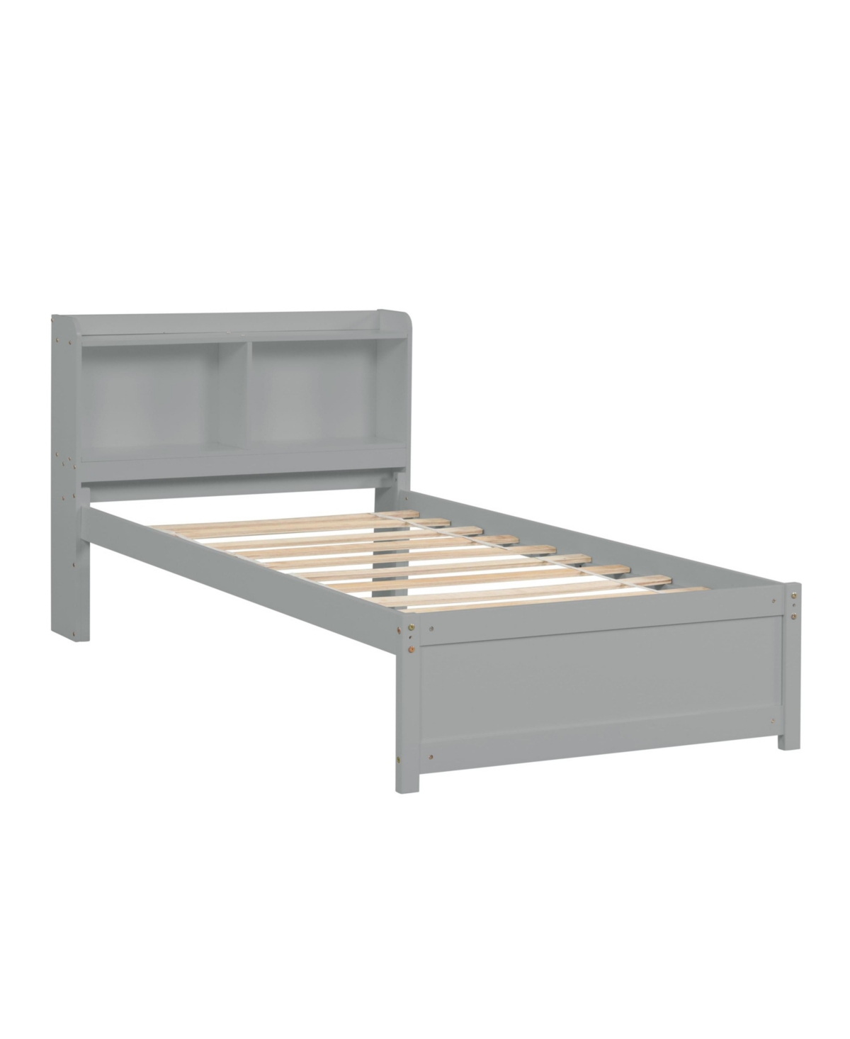 Slickblue Twin Bed with Trundle and Bookcase - Space-Saving Bedroom Furniture for Sleepovers and Storage