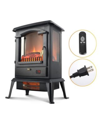 Freestanding Portable Electric Fireplace Heater Stove w/Remote Control