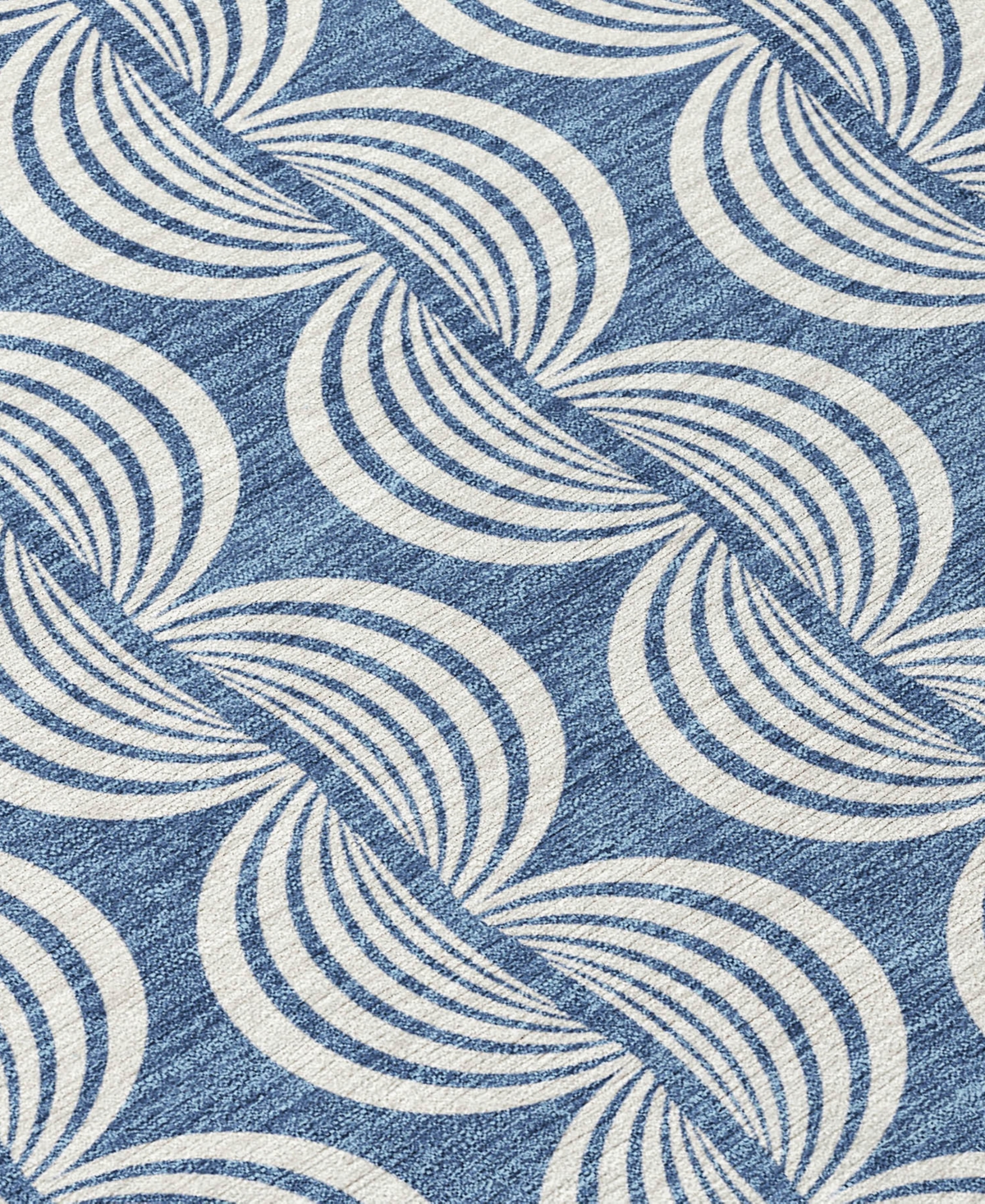 Addison Chantille Mahine Washable Acn1055 8'x8' Round Area Rug In Denim