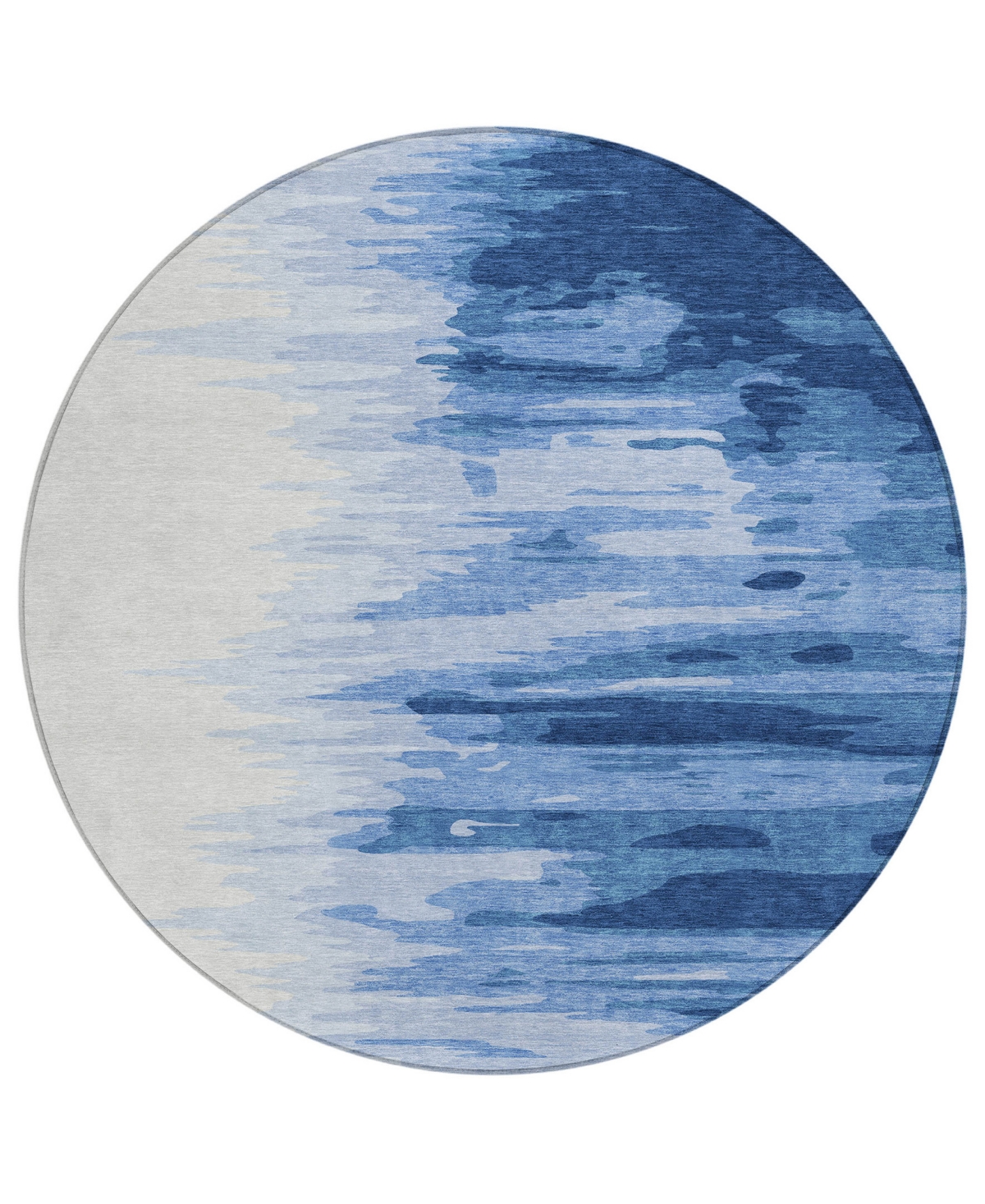 Addison Chantille Mahine Washable Acn1050 8'x8' Round Area Rug In Navy