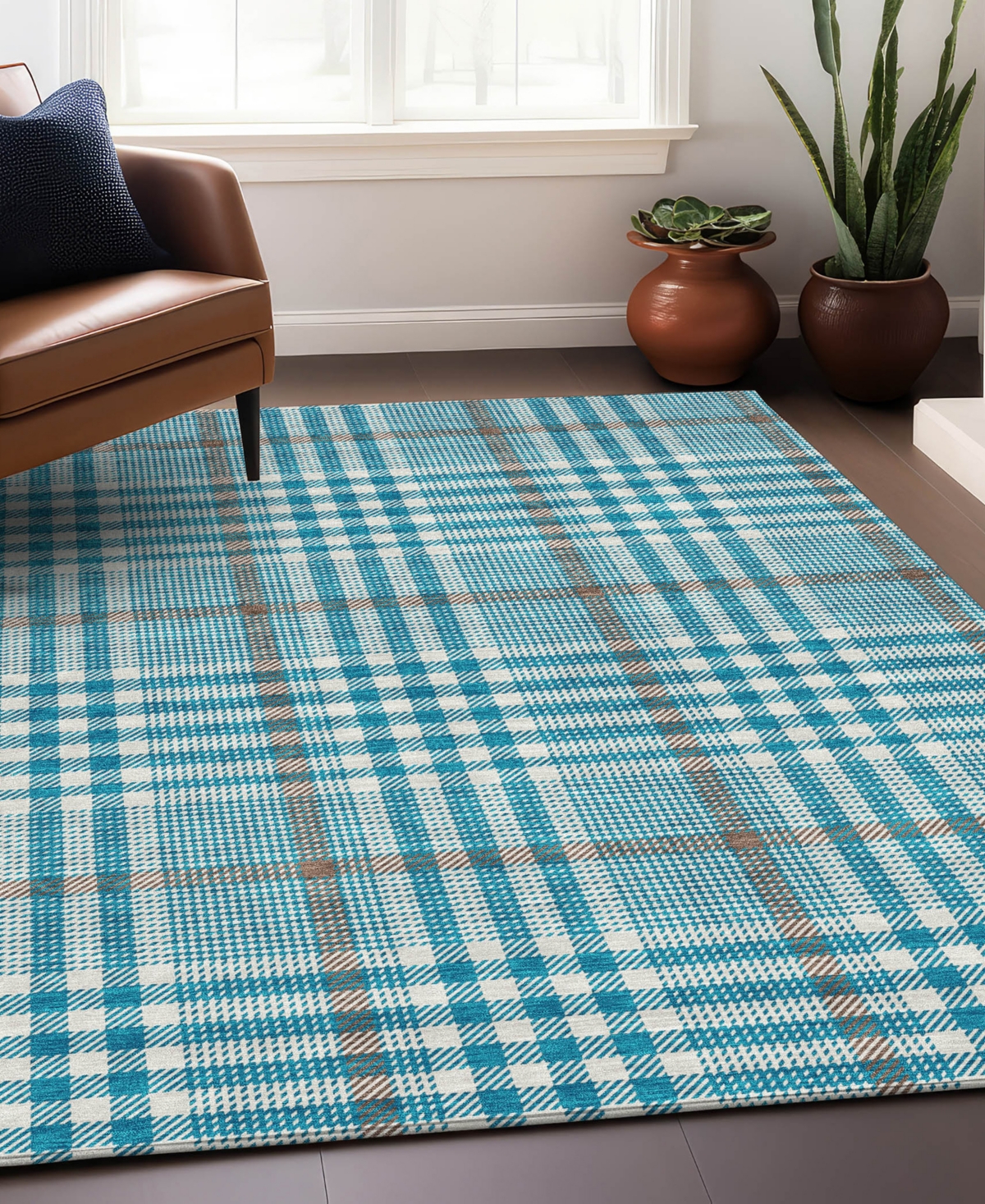 Addison Chantille Mahine Washable Acn1054 8'x10' Area Rug In Teal