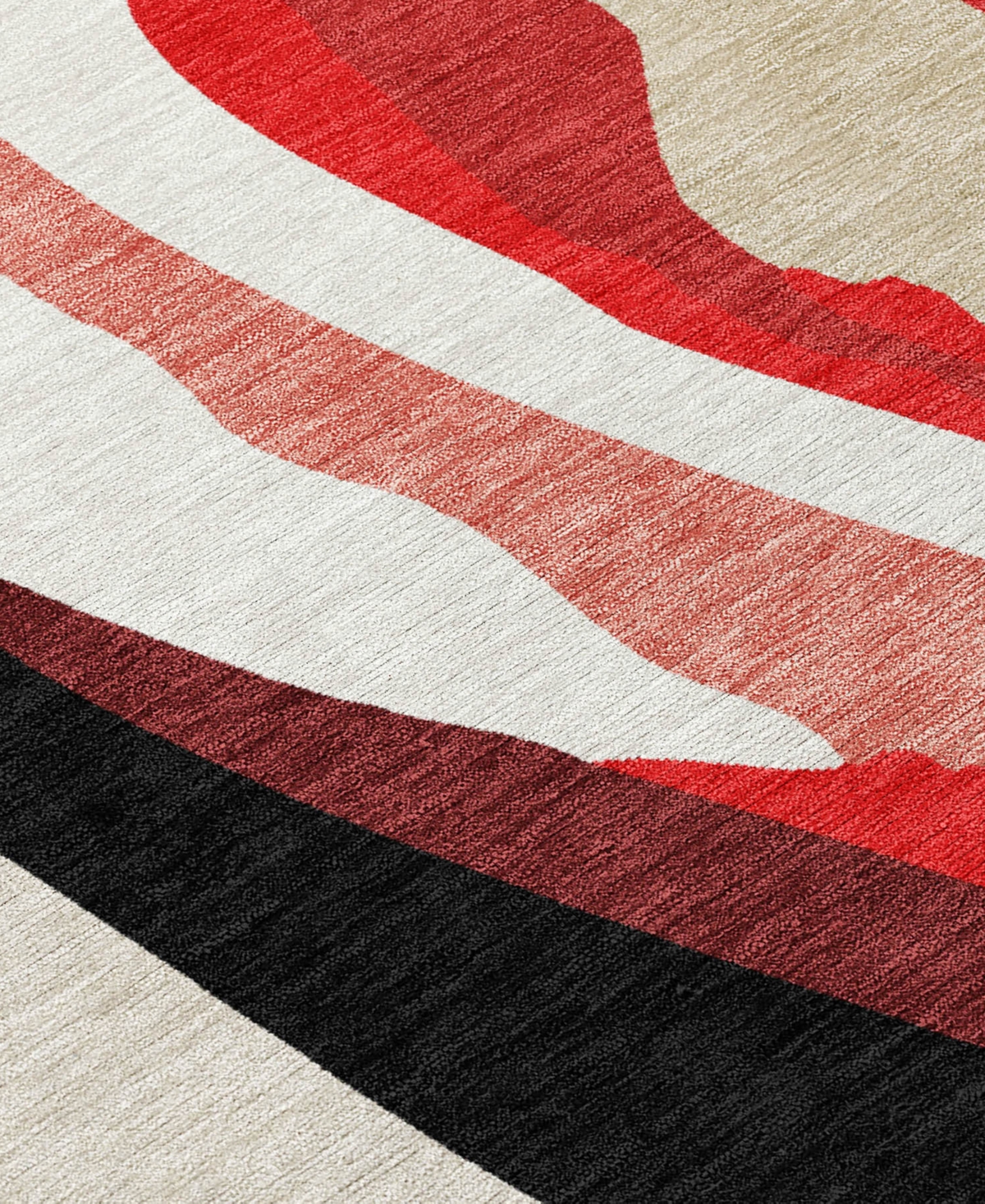 Addison Chantille Mahine Washable Acn1047 8'x10' Area Rug In Red