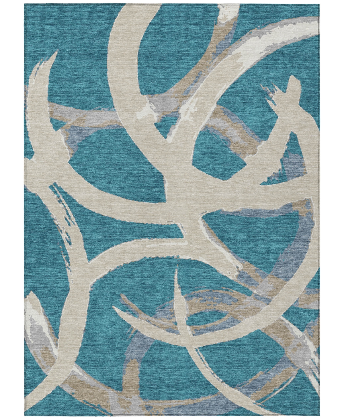 Addison Chantille Machine Washable Acn1022 9'x12' Area Rug In Teal