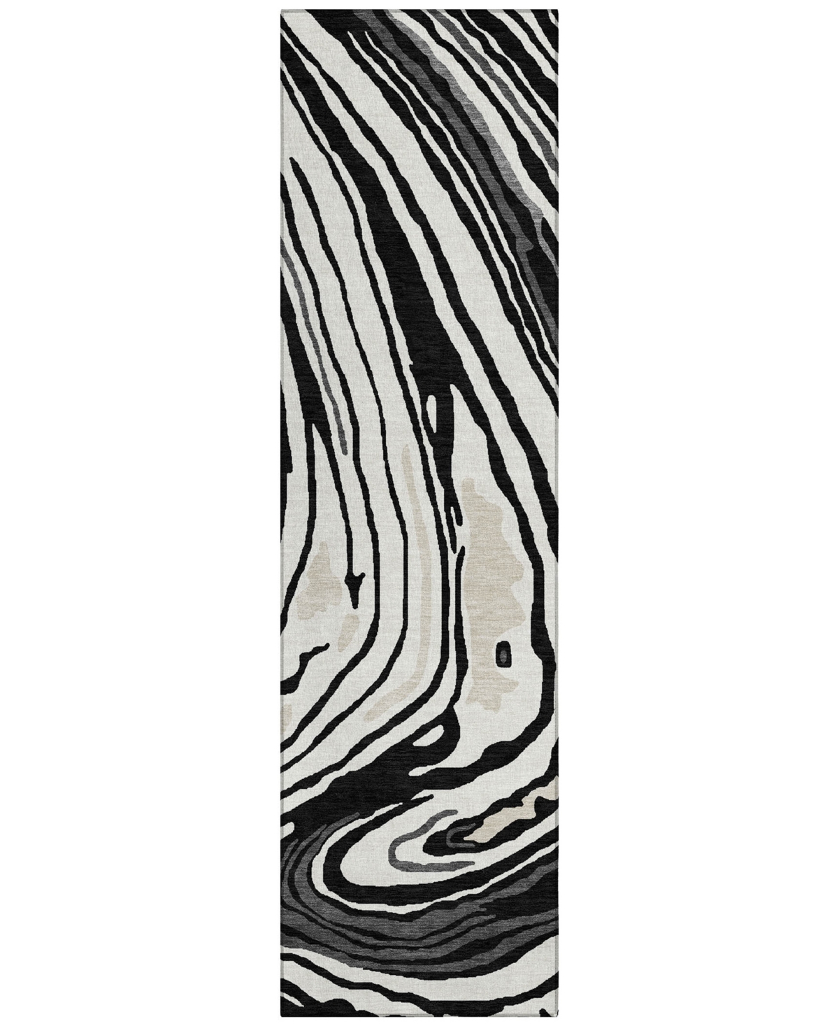 Addison Chantille Mahine Washable Acn1051 2'3"x7'6" Runner Area Rug In Black