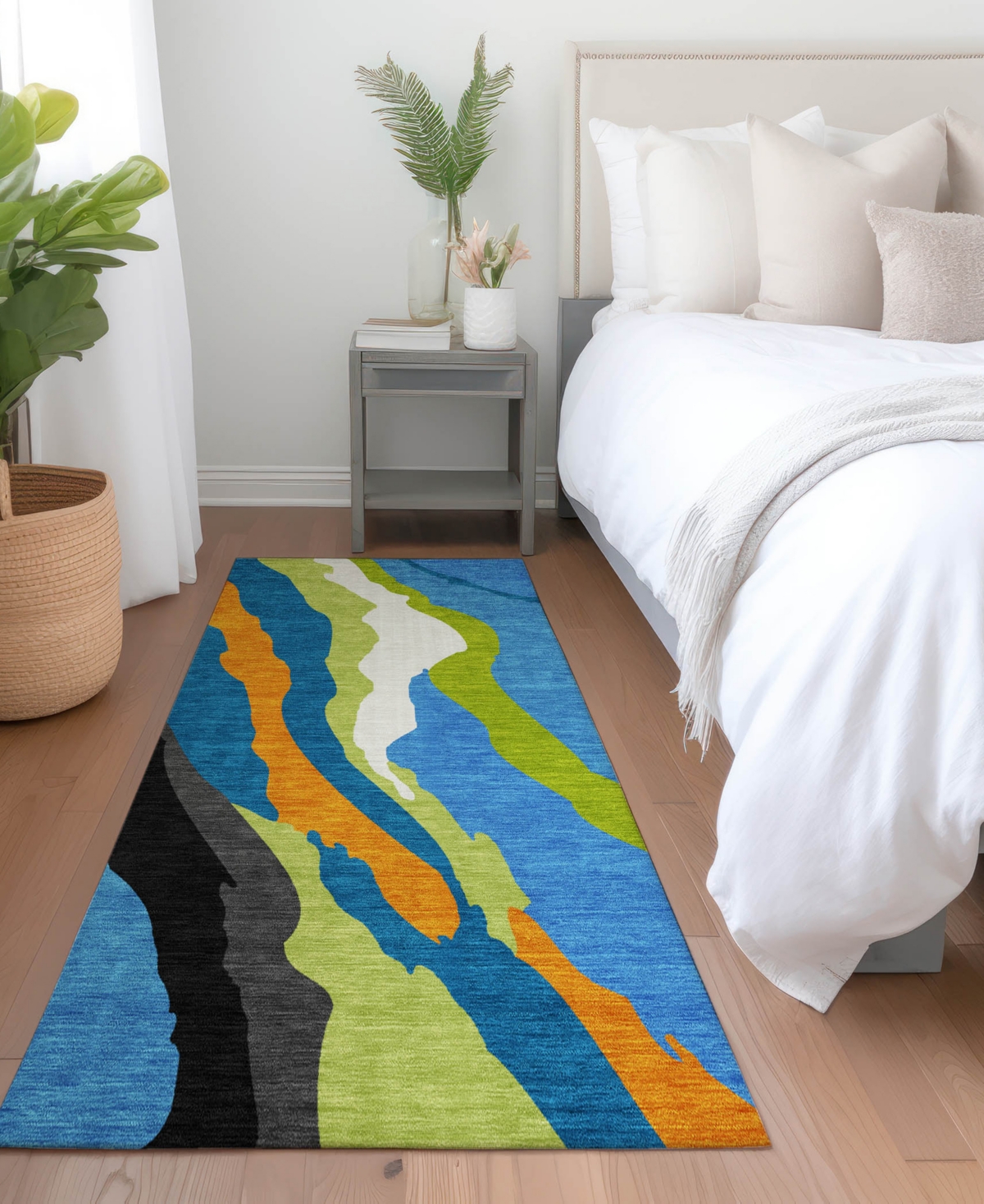 Shop Addison Chantille Machine Washable Acn1047 2'3"x7'6" Runner Area Rug In Denim