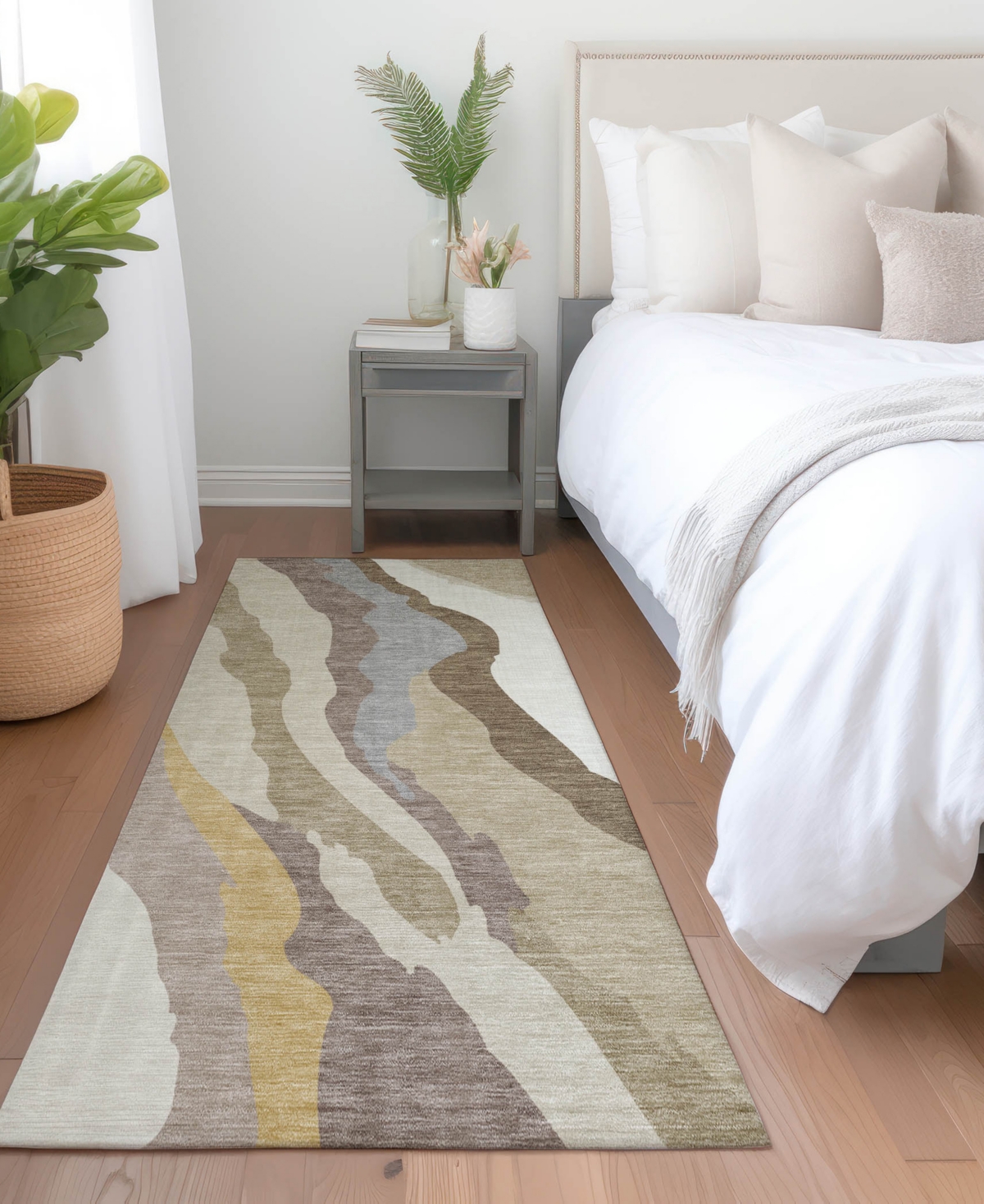 Addison Chantille Mahine Washable Acn1047 2'3"x7'6" Runner Area Rug In Beige