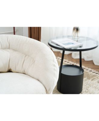 360 Swivel Club Chair with Removable Cushion (Beige)