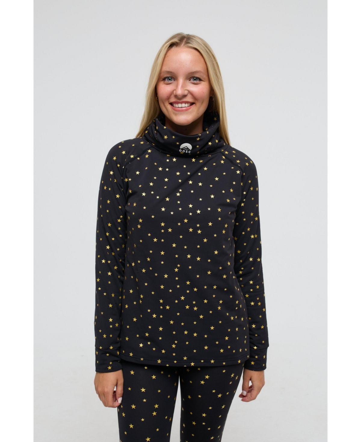 Oosc Clothing Women's High Neck Baselayer Top - Shining Star