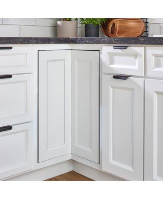 28'' Lazy Susan Pie-Cut Polymer Two-Shelf, White, LD-2942-28-11-1