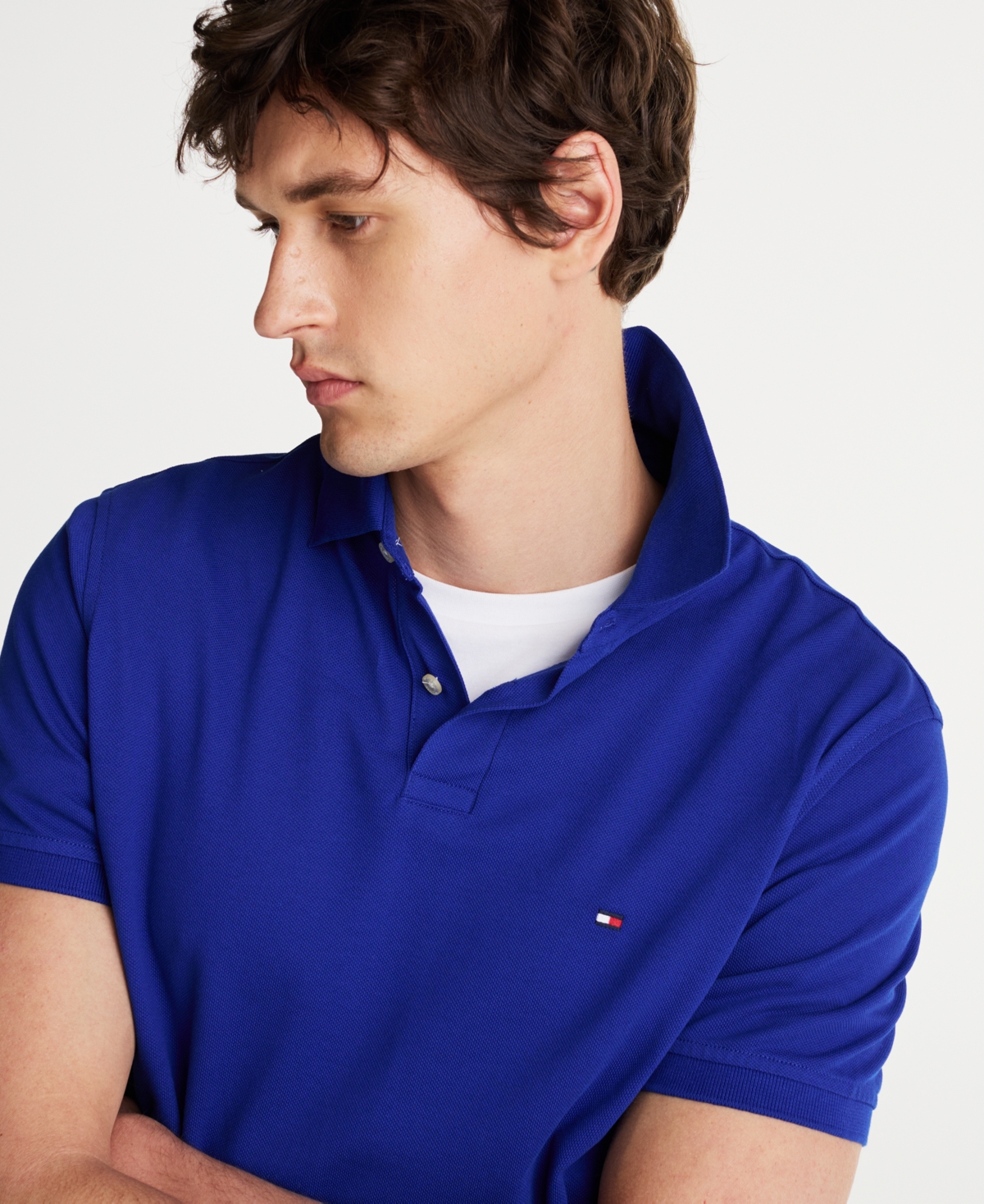 Tommy Hilfiger Men's Cotton Classic Fit 1985 Polo In Wedge Blue