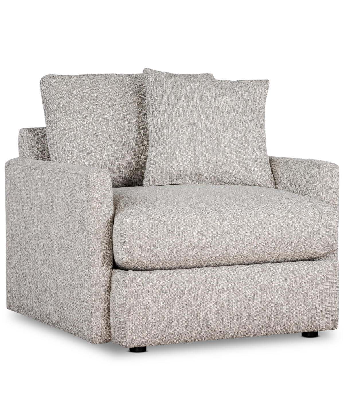 Macy's Tilmar Fabric Arm Chair With Deep Seating, Exclusively At  In Pebble