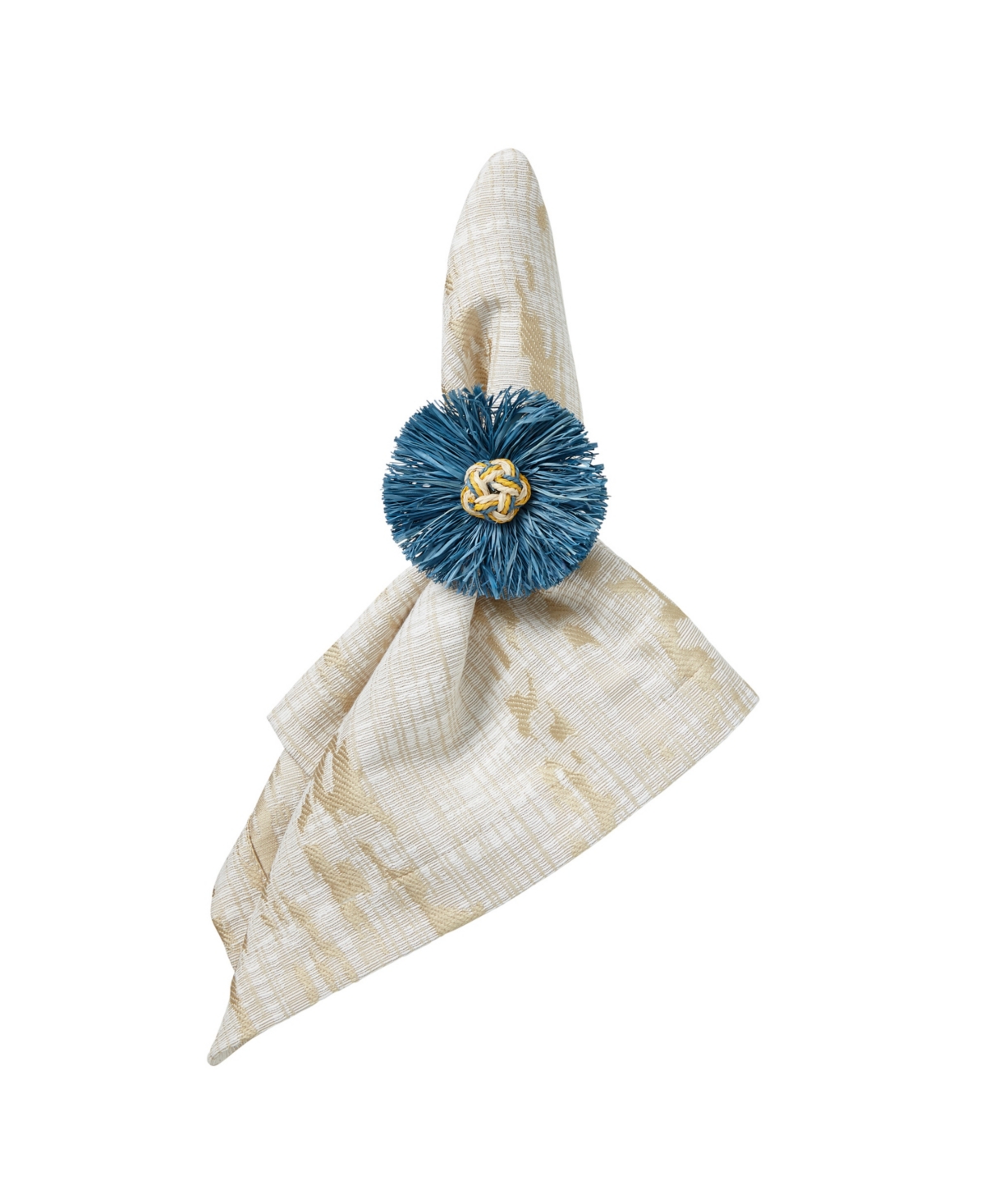 Mode Living Mimi Napkins, Set Of 4 In White And Gold