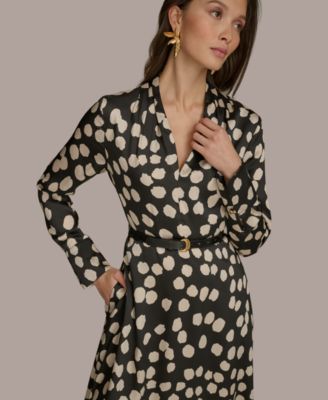 Donna Karan New York Women's Printed A-Line Midi Dress